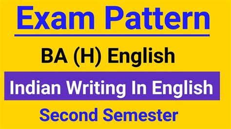 Exam Pattern Of Ba English Honours Indian Writing In English Previous