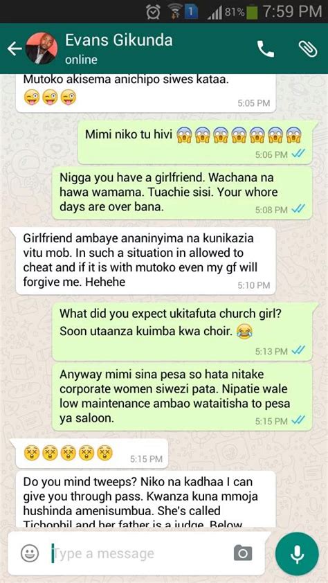 Ghafla 254 Screenshots Of Evans Gikunda Bragging To Have Slept With