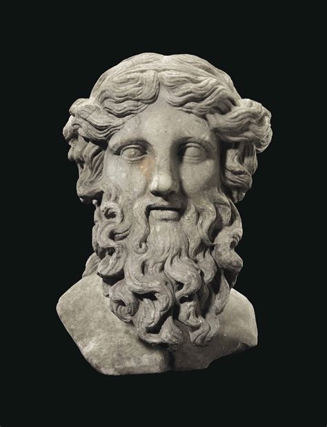 A Roman Marble Bust Of A Bearded Deity Circa Late 1st Early 2nd