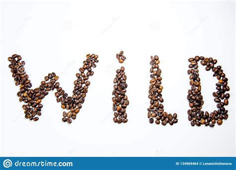 Coffee Beans Composition On A White Background Stock Photo Image Of