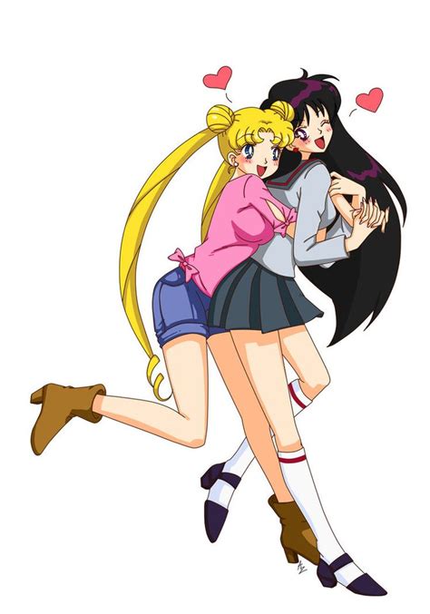 Usagi And Rei Commission By Coffeejelly On Deviantart Sailor Moon Manga Sailor Moon Usagi