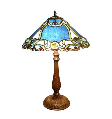 Tiffany Blue Stained Glass Lamp Art Nouveau Luminaires