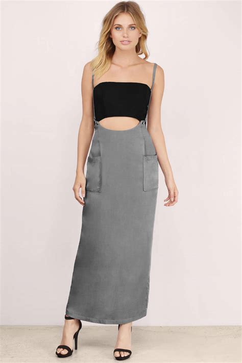 Trendy Black Skirt Maxi Skirt Overall Skirt Black Skirt