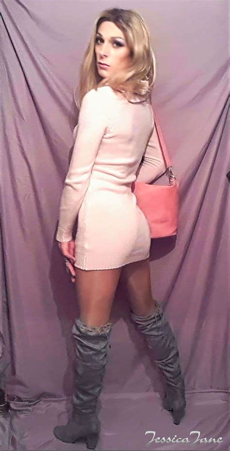 Booty Pale Pink Sweater Dress With Grey Boots And Pink Sho Flickr