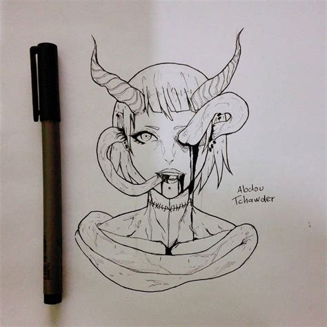 Drawing Creepy Scary Manga Girl By Abdoutchawder On Deviantart