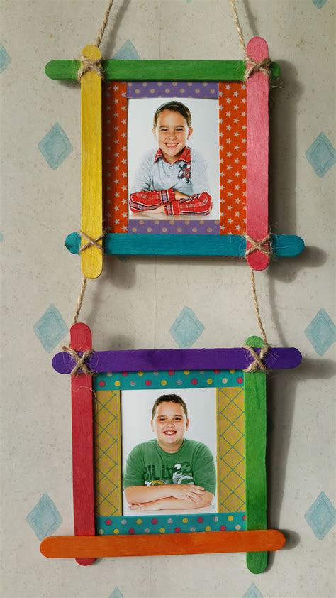 Also, easy to use for preschool and kindergarten kids. Colourful frames from ice cream popsicle sticks ...