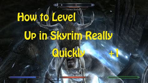 How To Level Up Fast In Skyrim Ps3xboxpc Youtube