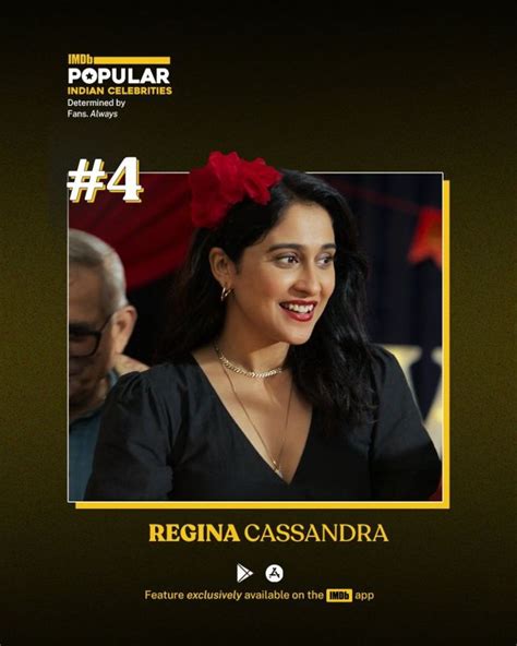 Regina Cassandra Features In Imdbs Popular Indian Celebrities List