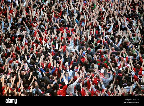 Football Crowd Cheering Stock Photo Royalty Free Image 25290029 Alamy