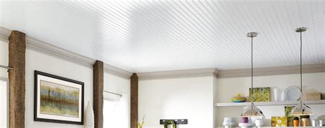 The easy up track and clip system installs surface mount ceiling tiles or planks. Laminate Wood Ceilings | Armstrong WoodHaven