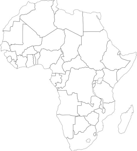 Free Africa Political Map Black And White Download Free Africa
