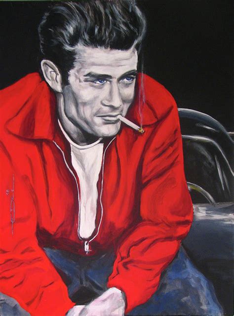 With good reason, as those are the only three films in which he had a starring role; James Dean - Picture in a Picture Show Painting by Eric Dee