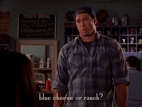 $2.99 · ranch · blue cheese · honey mustard · vinaigrette · house salad /w/o protein. Blue Cheese GIFs - Find & Share on GIPHY