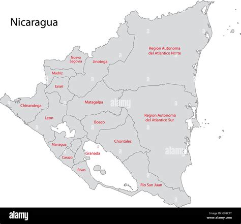 Mapa De Nicaragua Managua Fotograf As E Im Genes De Alta Resoluci N Alamy