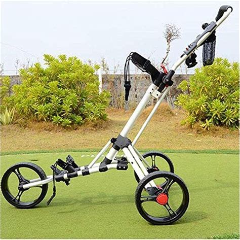 Golf Trolleys 3 Wheel Golf Trolley Folding Push Pull Golf Cart Golf