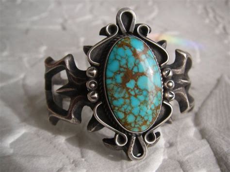 Stunning Turquoise Statement Bracelet FL BEGAY Navajo Jewelry