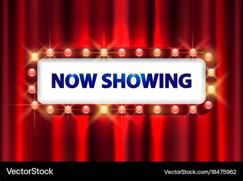 Cinema Movie Poster Design Theater Sign Or Vector Image