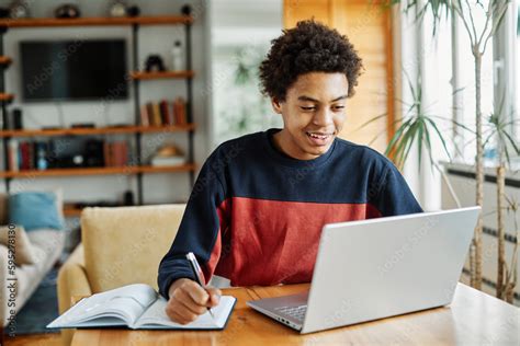 Foto De Education Laptop Student Computer Teenager Studying Boy