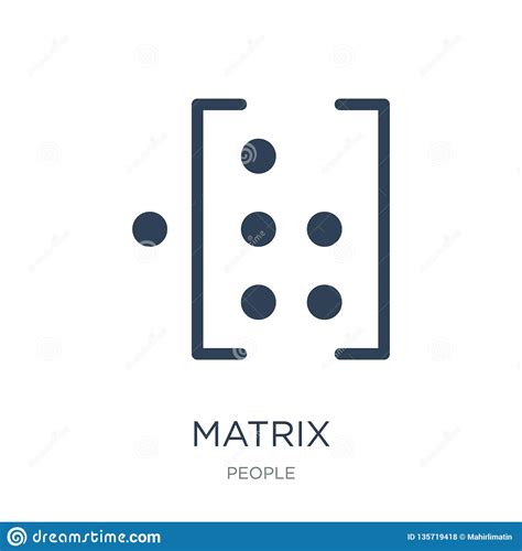 Matrix Icon In Trendy Design Style Matrix Icon Isolated On White