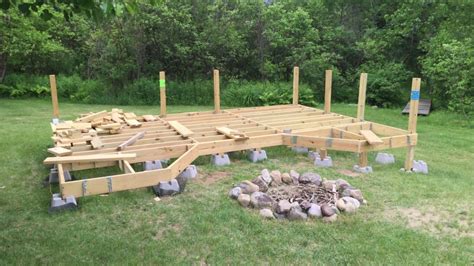 How I Built My Floating Deck On Uneven Ground Building A Floating