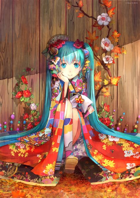 Wallpaper Flowers Anime Girls Vocaloid Hatsune Miku Petals