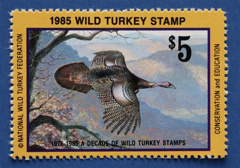 Us Nwtf10 1985 National Wild Turkey Federation Wild Turkey Stamp