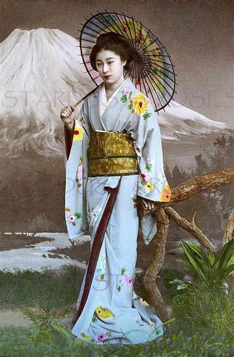 Japanese Photo Download Antique Geisha 1800s Woman Instant