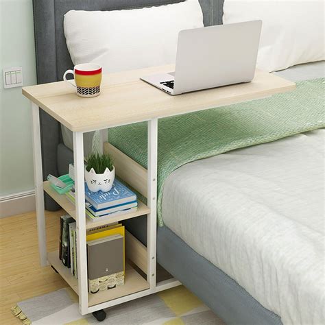 Overbed Table With Wheels S Morebuy Hospital Bed Table Over Bedside Home Desk For Laptop