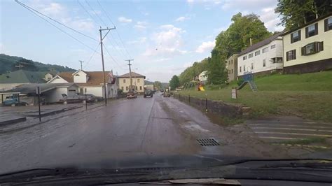 Clendenin West Virgina Flood Video Drive Through Of Town Towns Flood
