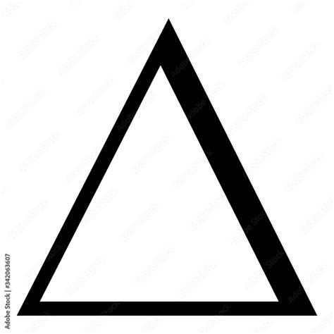 Delta Greek Symbol Capital Letter Uppercase Font Icon Black Color