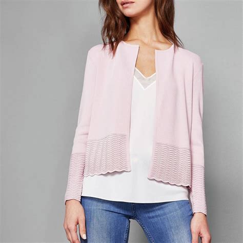 Light Pink Kellie Zig Zag Cardigan Brandalley