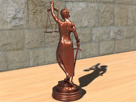 Statue Themis Lady Justice 3d Model By Deleon3d