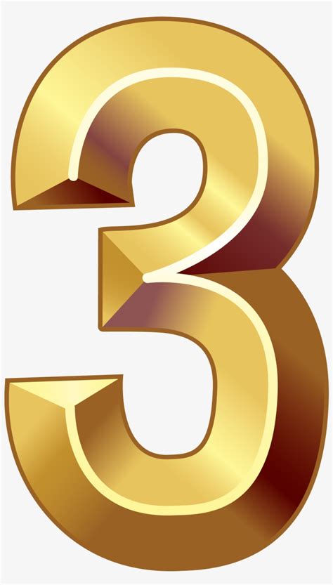 Gold Numbers Png Gold Number 3 Png Png Image Transparent Png Free