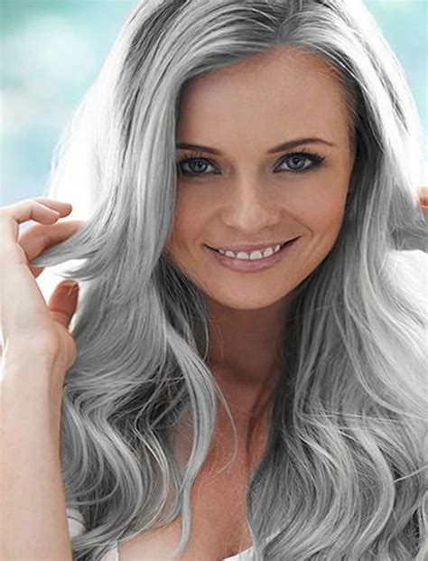 Chic Long Layered Grey Hairstyles For Women Over 40 Hairstyles