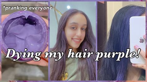 Dying My Hair Purple Prank Youtube