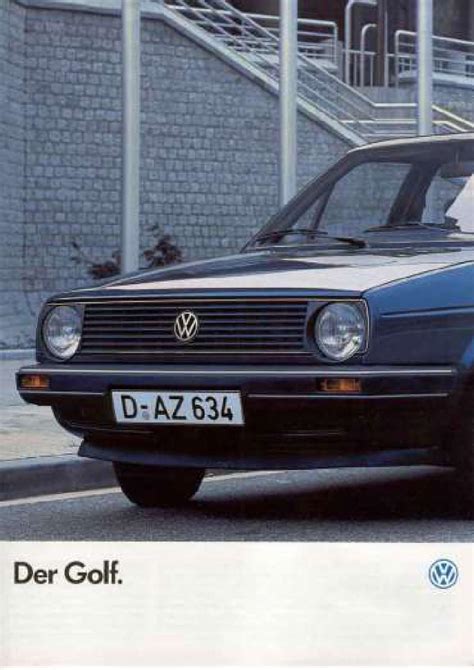 1985 Euro Vw Golf Ii Sales Brochure By Vwgolfmk2oc Issuu