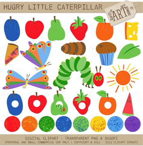 The Very Hungry Caterpillar Clip Art Preview Clipart Caterpill
