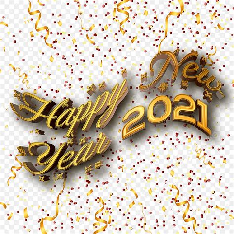 New Year Lettering Vector Hd Png Images Creative Wave Style Realistic