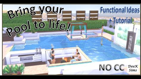 Enhance Your Pool With These Ideas No Cc Sims 4 Tutorial Deek