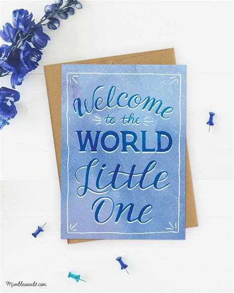 Welcome To The World Little One Greeting Card Little One Paper