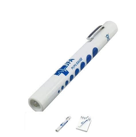 Medical Examination Pen Torch Light With Pupil Gauge Vision Pharmacy