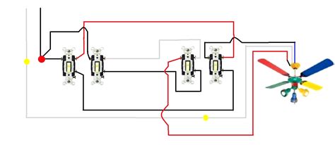 The light is on in the line diagram. Ceiling Fan 3 Way Switch Wiring Diagram Download