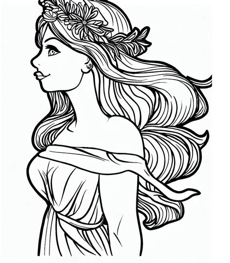 Desenho De Afrodite Deusa Grega Para Colorir Tudodesenhos Porn Sex