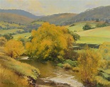 Melvin Duffy (1930-), Large Original Oil Painting Title: "Autumn Tarana ...