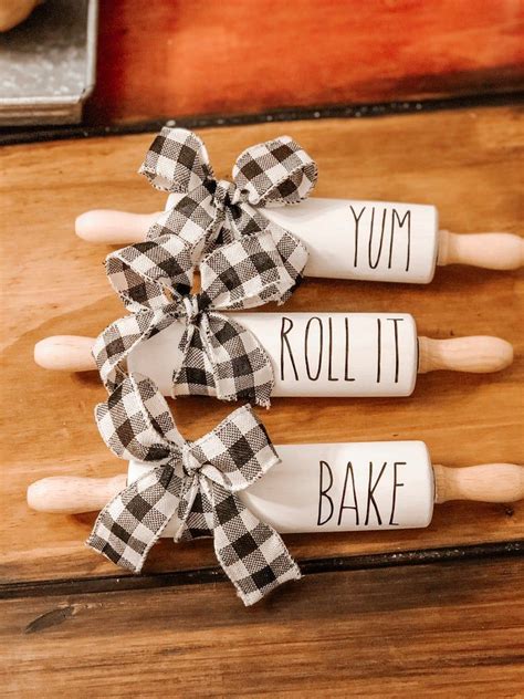 Rae Dunn Inspired Rolling Pins Kitchen Decor Tray Decor Farmhouse