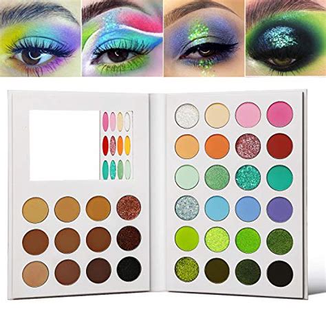 Nude Colorful 2 In 1 Eyeshadow Makeup Palette Afflano Glitter Matte