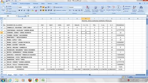 Planilla De Excel Para Calificacion De Alumno Planillaexcelcom Images