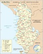 Large detailed political and administrative map of Albania with all ...