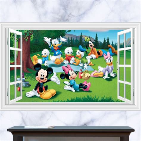 Removable Mickey Mouse 3d Window Decal Art Wall Sticker Home Decor Art