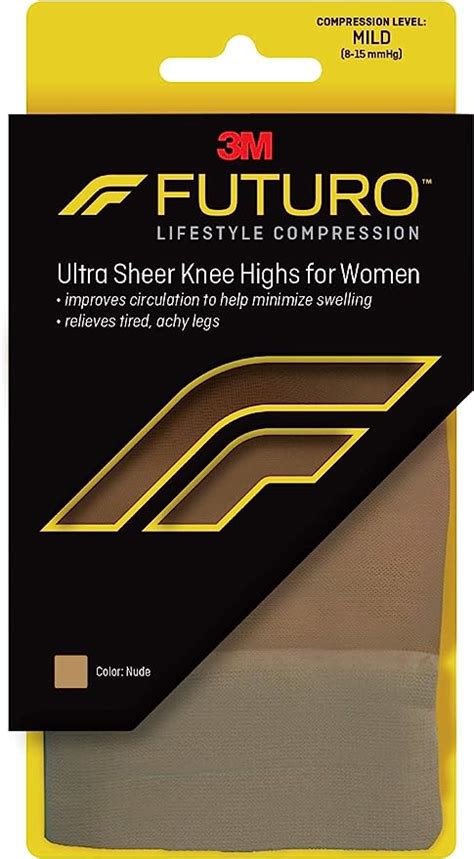 Futuro Ultra Sheer Knee Highs For Women Nude Large Mild Mm Hg